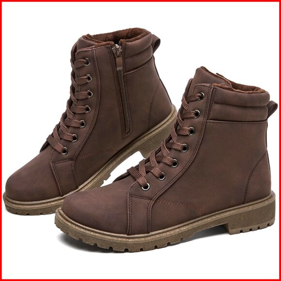 Shoes - Women's Ankle Snow Boots Waterproof Non-Slip Faux Fur Lined Winter Booties